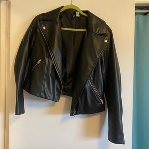 H&M Divided Vegan Leather Moto Jacket